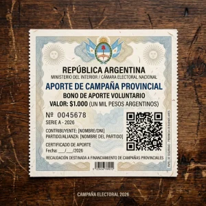 Bono de Campaña Provincial con Código QR de Verificación